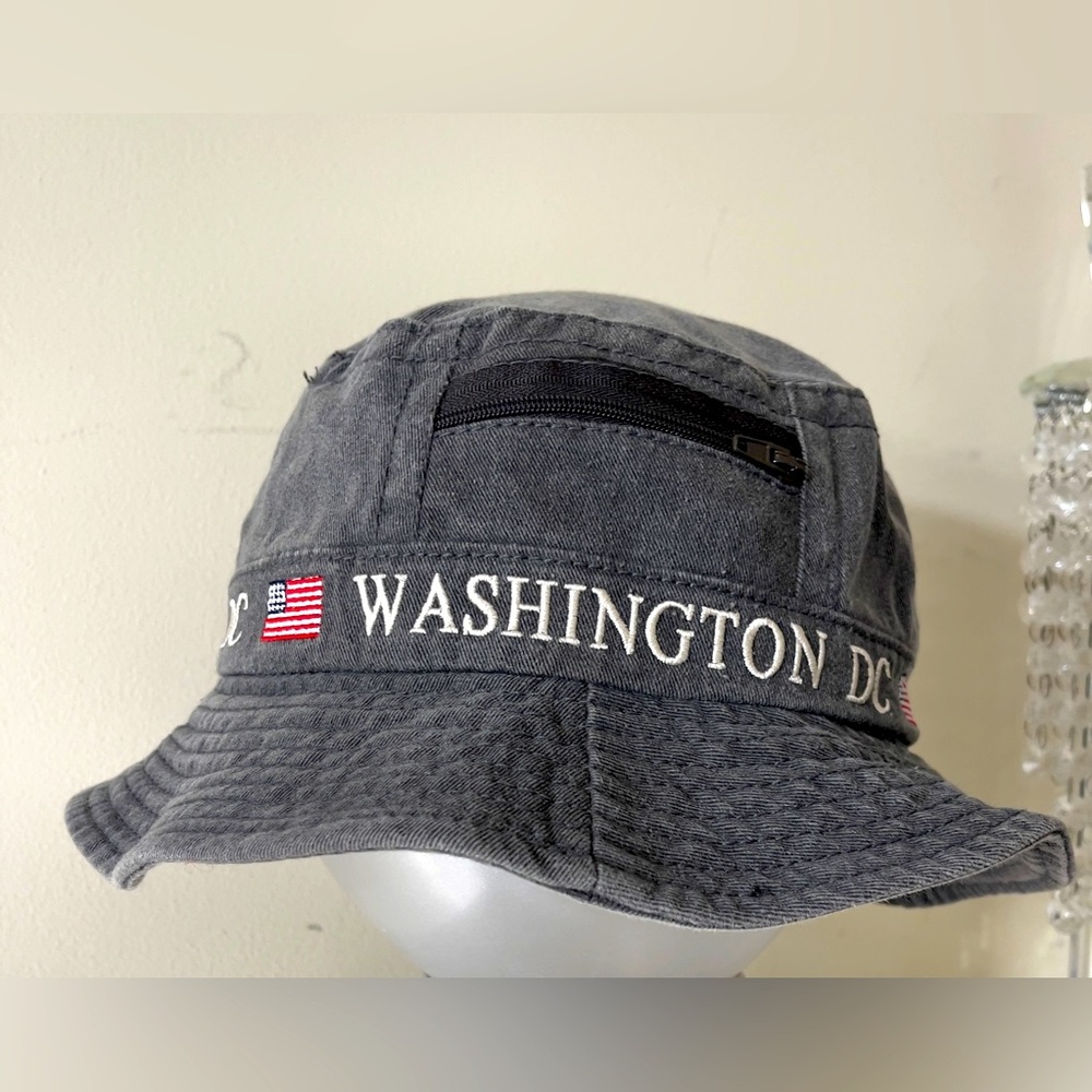Gray Washington DC Bucket Hat EUC